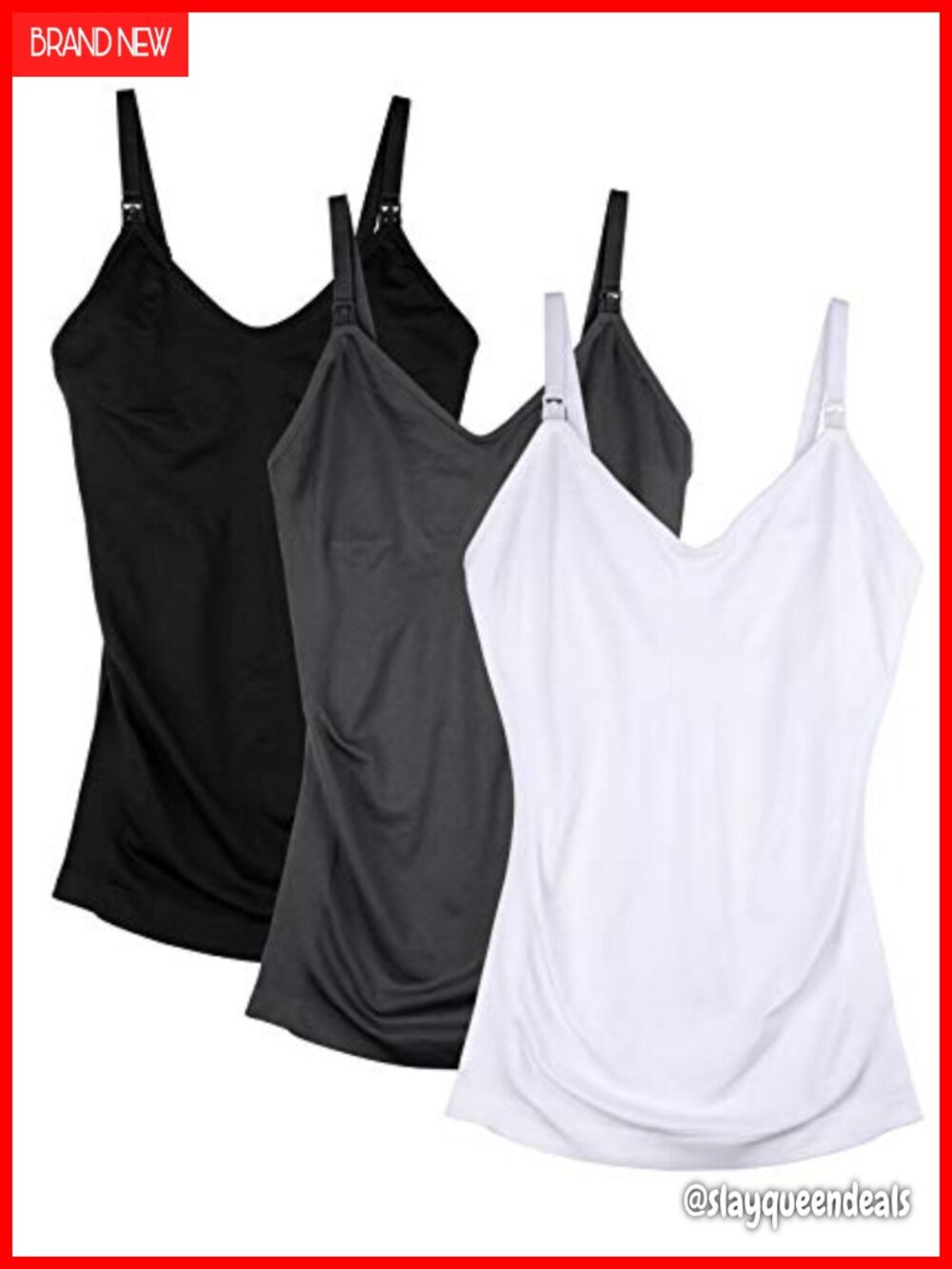 Seamless Nursing Tank Cami Adjustable Straps Breastfeeding Maternity Top